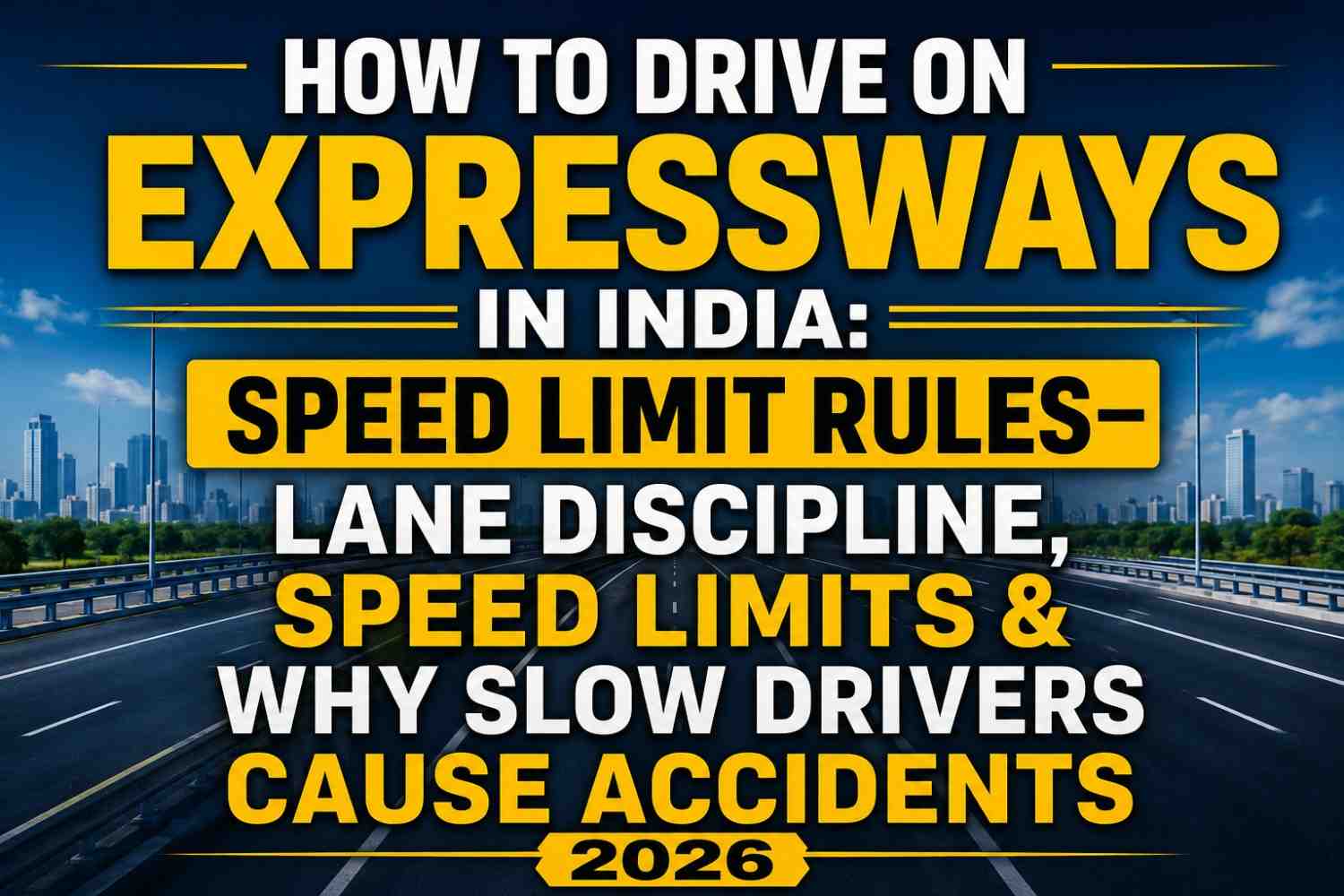 How to Drive on Expressways in India: Speed Limit Rules—Lane Discipline, Speed Limits & Why Slow Drivers Cause Accidents 2026