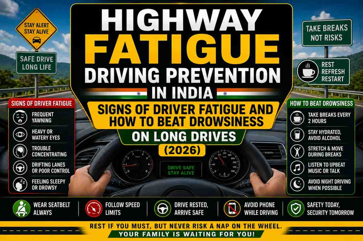 Highway Fatigue Driving Prevention in India — Signs of Driver Fatigue and How to Beat Drowsiness on Long Drives (2026)