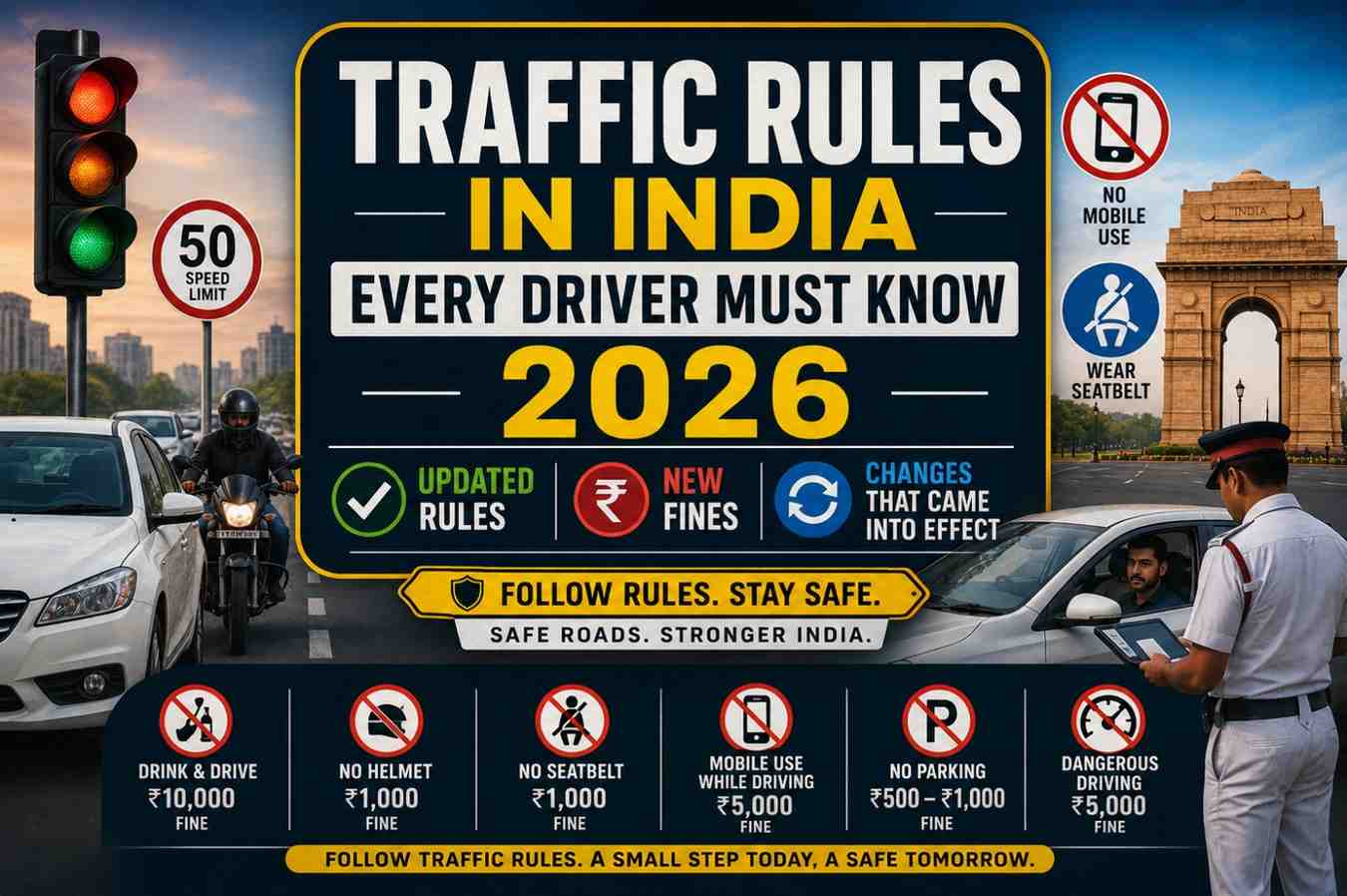 Traffic Rules in India Every Driver Must Know 2026—Updated Rules, New Fines & Changes That Came Into Effect